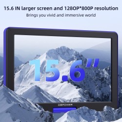 DBPOWER Lecteur DVD portable 18" avec écran pivotant HD 15,6", batterie rechargeable 6h, USB/SD/synchronisation TV/multiples for