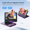 WOLFANG 9,5" Lecteur DVD Portable pour Enfants avec Écran Pivotant HD, 6 Heures d'Autonomie, Prise en Charge de la Télévision de