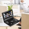 Socobeta Lecteur vidéo DVD Rotatif 9 Pouces Portable LCD Grand écran Radio Jeu SD USB AV CD VCD(Prise UE)