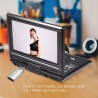 Socobeta Lecteur vidéo DVD Rotatif 9 Pouces Portable LCD Grand écran Radio Jeu SD USB AV CD VCD(Prise UE)