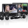 Lenco DVP-939 - lecteur DVD portable 2 x 9 pouces avec 2 casques et 2 supports d'appui-tête - batterie rechargeable intégrée - e