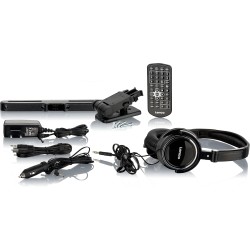 Lenco DVP-939 - lecteur DVD portable 2 x 9 pouces avec 2 casques et 2 supports d'appui-tête - batterie rechargeable intégrée - e
