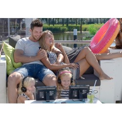 Lenco DVP-939 - lecteur DVD portable 2 x 9 pouces avec 2 casques et 2 supports d'appui-tête - batterie rechargeable intégrée - e