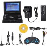 Lecteur Portable, 7,8 Pouces Lecteur DVD Portable avec 800 mAh Batterie Rechargeable, 270 Degrés Écran Rotatif Support Cartes SD