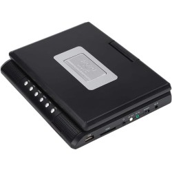 Lecteur Portable, 7,8 Pouces Lecteur DVD Portable avec 800 mAh Batterie Rechargeable, 270 Degrés Écran Rotatif Support Cartes SD