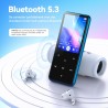 Agptek 64go mp3 bleutooth avec haut-parleur, 2.4" grand écran lecteur mp3 en métal qualité sonore hifi audio mp4 baladeur sport 