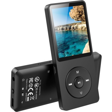 32go lecteur mp3 bleutooth 5.3 agptek lecteur musical sans perte hifi 70h ultra-longue autonomie baladeur portable avec haut-par