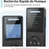 32go lecteur mp3 bleutooth 5.3 agptek lecteur musical sans perte hifi 70h ultra-longue autonomie baladeur portable avec haut-par