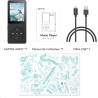 32go lecteur mp3 bleutooth 5.3 agptek lecteur musical sans perte hifi 70h ultra-longue autonomie baladeur portable avec haut-par