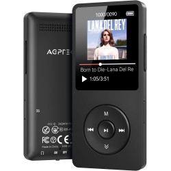 32go lecteur mp3 bleutooth 5.3 agptek lecteur musical sans perte hifi 70h ultra-longue autonomie baladeur portable avec haut-par