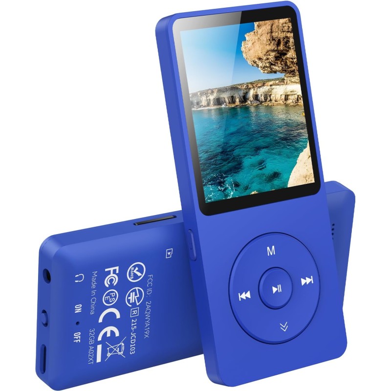 32go lecteur mp3 bleutooth 5.3 agptek lecteur musical sans perte hifi 70h ultra-longue autonomie baladeur portable avec haut-par