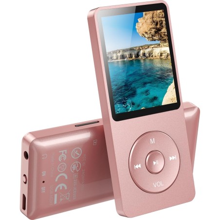 32go lecteur mp3 bleutooth 5.3 avec haut-parleur agptek lecteur musical sans perte hifi 70h ultra-longue autonomie baladeur port