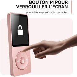 32go lecteur mp3 bleutooth 5.3 avec haut-parleur agptek lecteur musical sans perte hifi 70h ultra-longue autonomie baladeur port