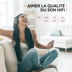 32go lecteur mp3 bleutooth 5.3 avec haut-parleur agptek lecteur musical sans perte hifi 70h ultra-longue autonomie baladeur port