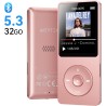 32go lecteur mp3 bleutooth 5.3 avec haut-parleur agptek lecteur musical sans perte hifi 70h ultra-longue autonomie baladeur port