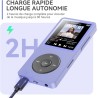 32go lecteur mp3 bleutooth 5.3 agptek lecteur musical sans perte hifi 70h ultra-longue autonomie baladeur portable avec haut-par