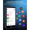80go lecteur mp3 avec bleutooth et wifi, lecteur mp4 avec écran tactile de 4,02 pouces et haut-parleurs, baladeur mp3 avec spoti