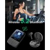 Yoton bleutooth 5.2 mp3, lecteur de musique portable de sport 64 go, avec clip, son hifi de haute qualité, volume indépendant, r