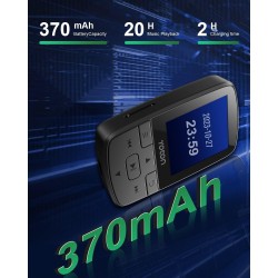 Yoton bleutooth 5.2 mp3, lecteur de musique portable de sport 64 go, avec clip, son hifi de haute qualité, volume indépendant, r