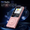 Lecteur mp3 64 go avec bleutooth 5.3, super léger (30 g), autonomie jusqu'à 80 h, écran 1,8", parfait pour sport, enfants et adu