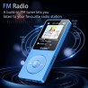 Lecteur mp3 de 64go avec bleutooth 5.3, ultra léger (30 grammes), jusqu'à 80 heures d'autonomie, écran de 1,8", idéal pour le sp