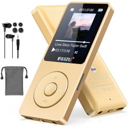 Lecteur mp3 de 64go avec bleutooth 5.3, ultra léger (30 grammes), jusqu'à 80 heures d'autonomie, écran de 1,8", idéal pour le sp