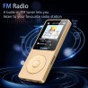 Lecteur mp3 de 64go avec bleutooth 5.3, ultra léger (30 grammes), jusqu'à 80 heures d'autonomie, écran de 1,8", idéal pour le sp