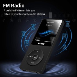 Lecteur mp3 de 64go avec bleutooth 5.3, ultra léger (30 grammes), jusqu'à 80 heures d'autonomie, écran de 1,8", idéal pour le sp