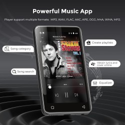Innioasis 80go lecteur mp3 avec bleutooth et wifi, lecteur de musique mp3 et mp4 ave spotify,spotify kids, tidal, deezer, lecteu