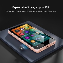 80go lecteur mp3 et mp4 bleutooth avec wifi, innioasis 4,0" écran tactile pour enfant avec spotify et audible, pour musique à so