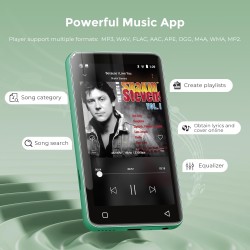 Innioasis 80go lecteur mp3 avec bleutooth et wifi, lecteur de musique mp3 et mp4 ave spotify,spotify kids, tidal, deezer, lecteu