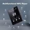 64go lecteur mp3 bleutooth 5.3, baladeur mp3 enfant musique portable 2,8 pouces écran tactile avec enregistreur vocal, radio fm,