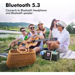 64go lecteur mp3 bleutooth 5.3 avec haut-parleur, 2.8" grand écran mp3 qualité sonore hifi audio mp4 baladeur sport de radio fm 