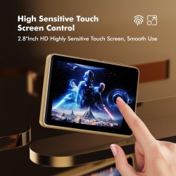 64go lecteur mp3 bleutooth 5.3 avec haut-parleur, 2.8" grand écran mp3 qualité sonore hifi audio mp4 baladeur sport de radio fm 