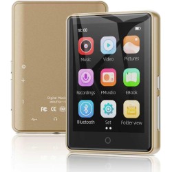 64go lecteur mp3 bleutooth 5.3 avec haut-parleur, 2.8" grand écran mp3 qualité sonore hifi audio mp4 baladeur sport de radio fm 