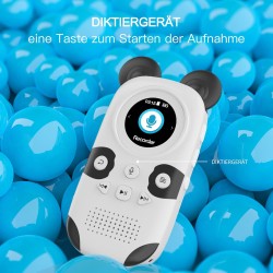 64gb lecteur mp3 enfants bleutooth 5.0 avec haut-parleurs prend en charge la radio fm, réveil, enregistrement sur le bouton on, 