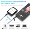 64gb lecteur de musique portable avec haut-parleur, bleutooth 5.0, qualité sonore haute fidélité sans perte mp3, radio fm, enreg