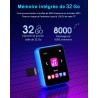 Lecteur mp3 bleutooth 5.0 32 go avec écran tactile complet, lecteur de musique hi-fi sans perte avec boîtier en métal, avec radi