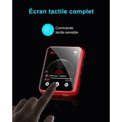 Lecteur mp3 32 go bleutooth 5.0, lecteur de musique portable avec haut-parleur, qualité sonore haute fidélité avec enregistremen