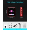 Lecteur mp3 32 go bleutooth 5.0, lecteur de musique portable avec haut-parleur, qualité sonore haute fidélité avec enregistremen