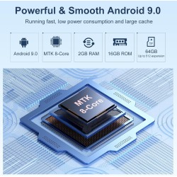 Lecteur mp3 avec bleutooth et wifi, oilsky 80gb 4'' 1080p lecteur mp4 à écran tactile, android 9.0, lecteur mp3 portable avec sp