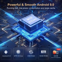 Lecteur mp3 avec bleutooth et wifi, oilsky 80gb 4'' 1080p lecteur mp4 à écran tactile, android 9.0, lecteur mp3 portable avec sp