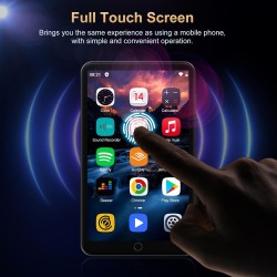Lecteur mp3 avec bleutooth et wifi, oilsky 80gb 4'' 1080p lecteur mp4 à écran tactile, android 9.0, lecteur mp3 portable avec sp