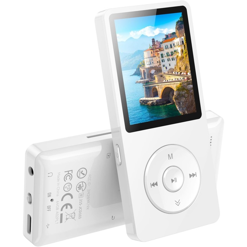 64go lecteur mp3 bleutooth 5.3 agptek lecteur musical avec haut-parleur et bouton volume baladeur portable sans perte hifi 70h u