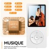 64go lecteur mp3 bleutooth 5.3 agptek lecteur musical avec haut-parleur et bouton volume baladeur portable sans perte hifi 70h u