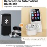 64go lecteur mp3 bleutooth 5.3 agptek lecteur musical avec haut-parleur et bouton volume baladeur portable sans perte hifi 70h u