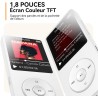 64go lecteur mp3 bleutooth 5.3 agptek lecteur musical avec haut-parleur et bouton volume baladeur portable sans perte hifi 70h u