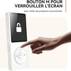 64go lecteur mp3 bleutooth 5.3 agptek lecteur musical avec haut-parleur et bouton volume baladeur portable sans perte hifi 70h u