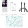 64go lecteur mp3 bleutooth 5.3 agptek lecteur musical avec haut-parleur et bouton volume baladeur portable sans perte hifi 70h u