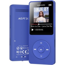 64go lecteur mp3 bleutooth 5.3 agptek lecteur musical avec haut-parleur et bouton volume baladeur portable sans perte hifi 70h u